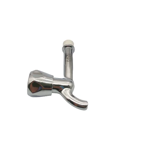 Modern Minimalist Chrome Plated Wall Mounted Ball Spout Extended Pipe Cold Water Kitchen Faucet