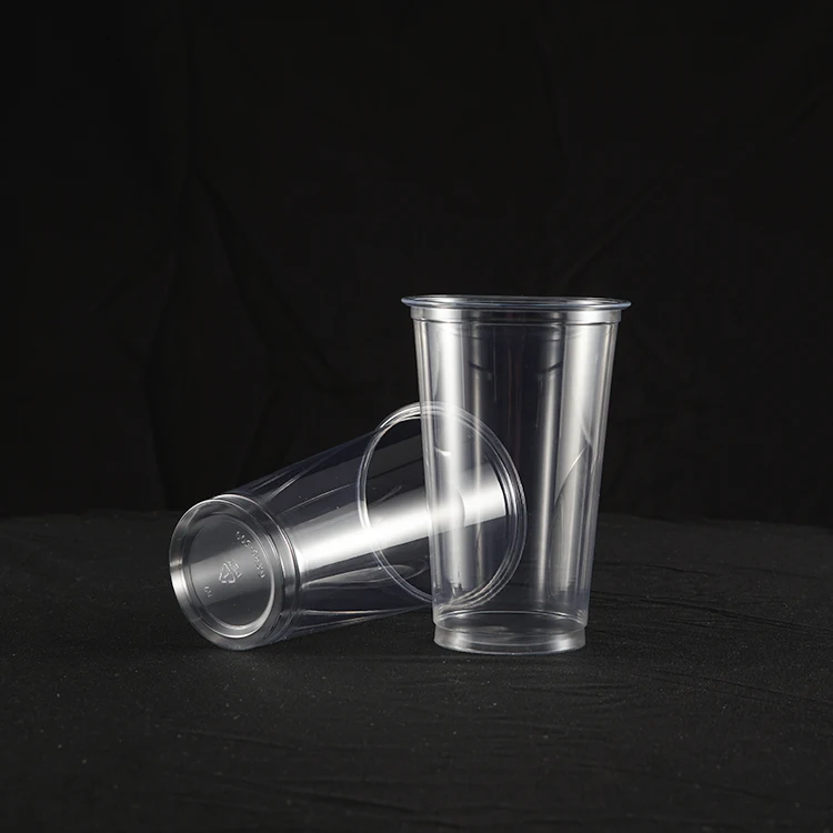 ODM/OEM Plastic Disposable PET Cup with Lid Custom Logo Milk Tea Bubble Tea Cup