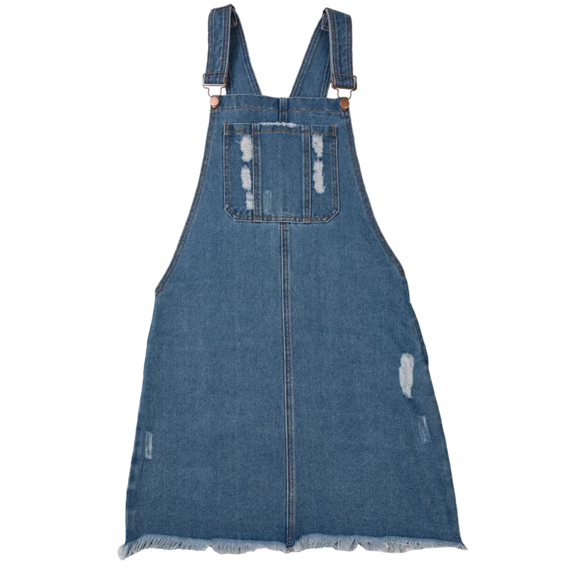 
SKYKINGDOM oem denim overall suspender skirt casual denim overall suspender skirt blue jean skirts women 