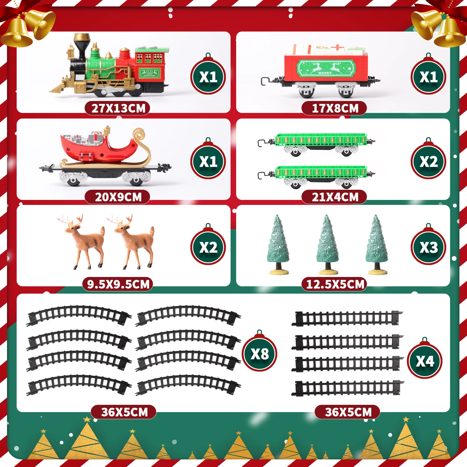 New christmas items BO Xmas plastic smoking train electric toy HN833322