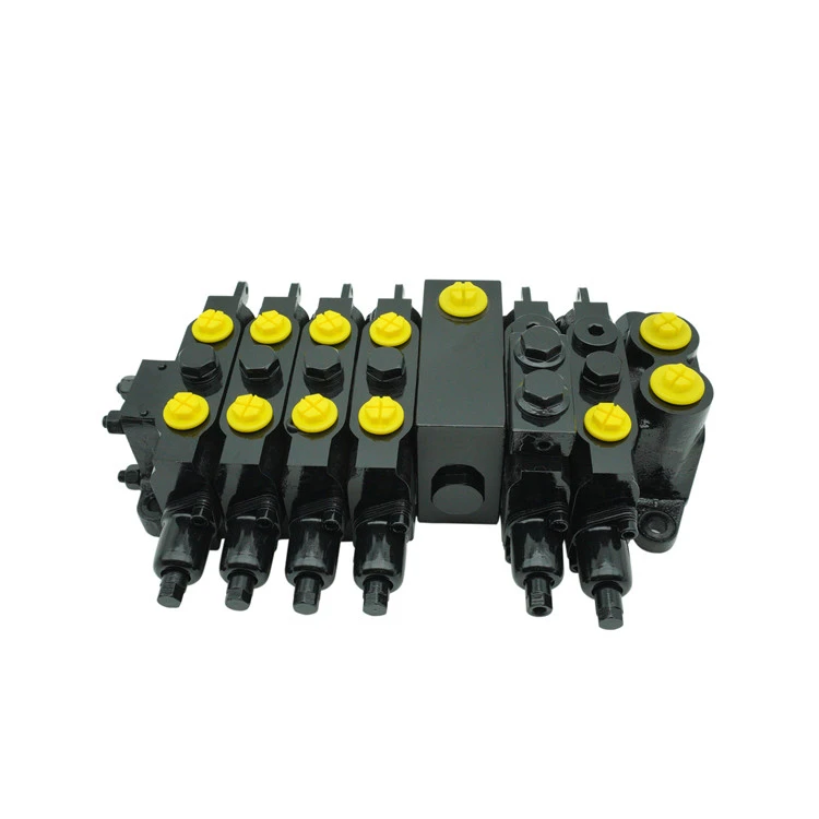 60LPM 1-7 spool Hydraulic Monoblock Directional Control Valve for Construction machinery