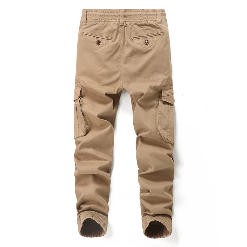 B1641  man fashion elastic waist  casual tactical joggers military pants techwear pantalon outdoor plus size joggers cargo pants