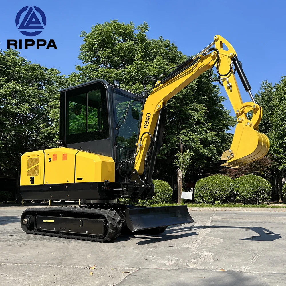Rippa Chinese Earth Moving Machinery Towable Escavatore1Ton 2Ton 3Ton Mini Excavator