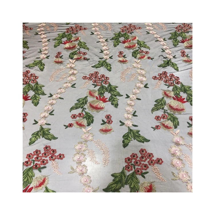 Low Price Embroidery Tulle Plain Lace Polyester Coiling Fabric for Special Occasions