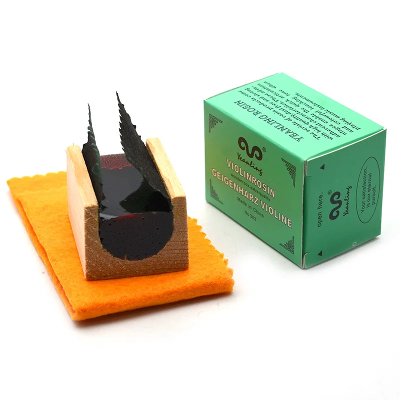 YEANLING Violin Rosin #303 Wooden Box Dust Free and Strong Adherent Rosin for Violin Viola Cello