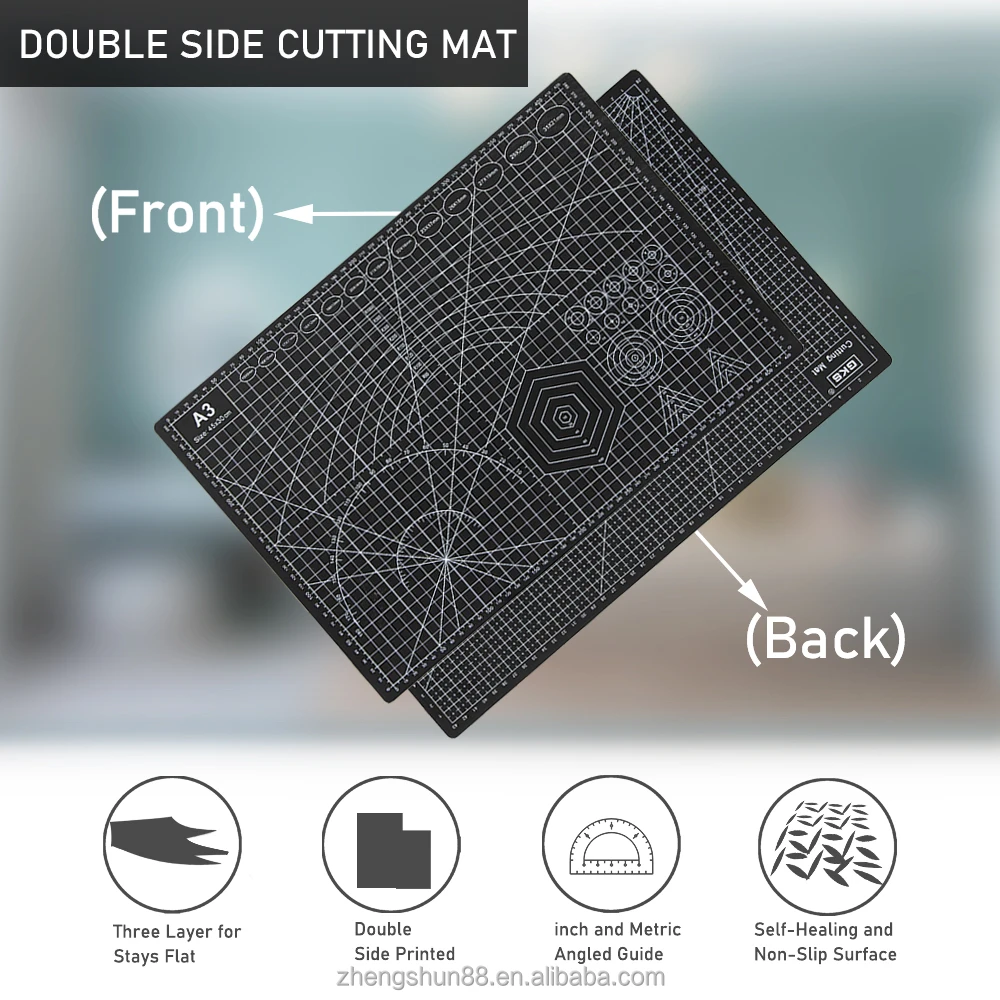A3 Adhesive Cutting Mat Essential for Crafting and Art Projects Art Supplies for Precise Cutting and Designing