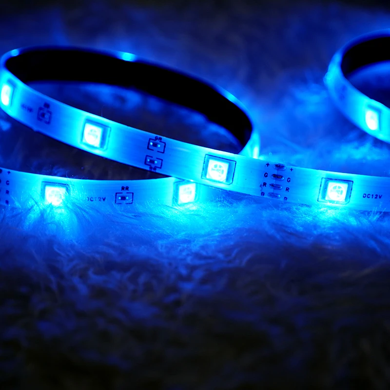 
High quality festival colored lights rgb led strip 5050 rgb bar light 5 meters 30leds with 24 key IR remote 