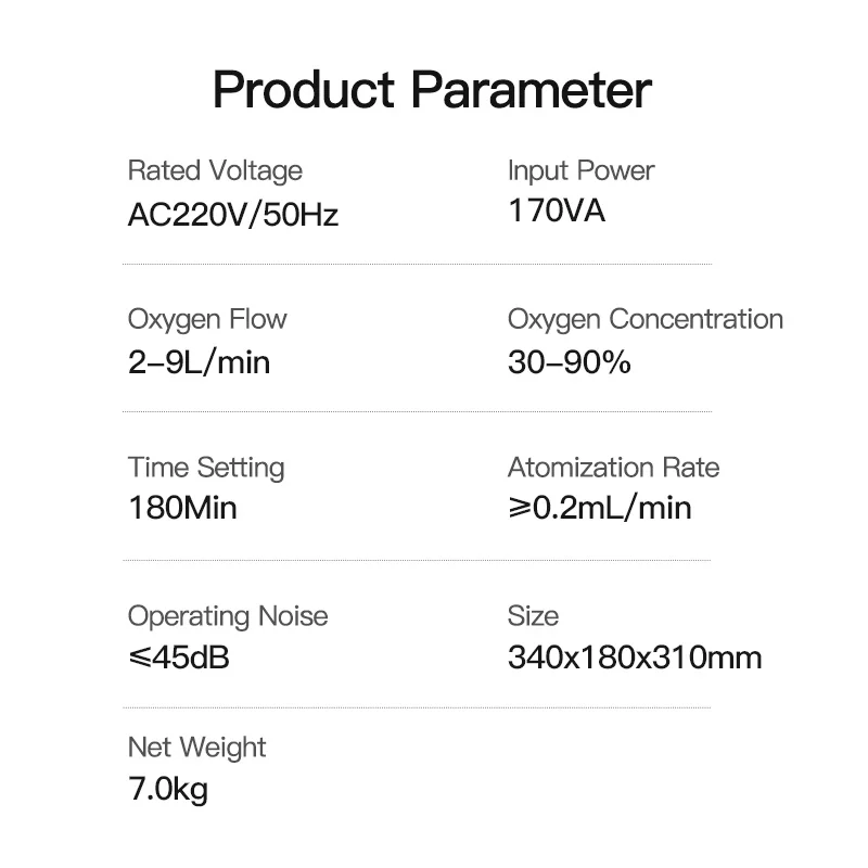 Mobile Oxygene Concentrator Parts Therapy Machine  Home Generator 50 Liter Cylinder With Nebulizer Oxygen Concentrator