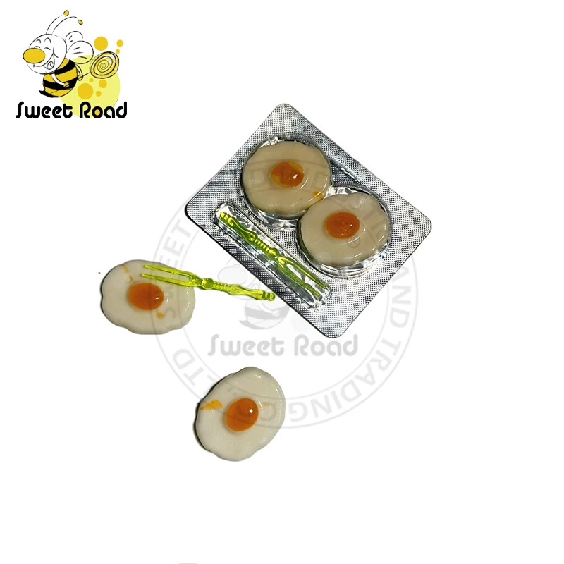Gummy Manufacturers Fried Egg Shaped Candy Jelly Soft Gummy Candies