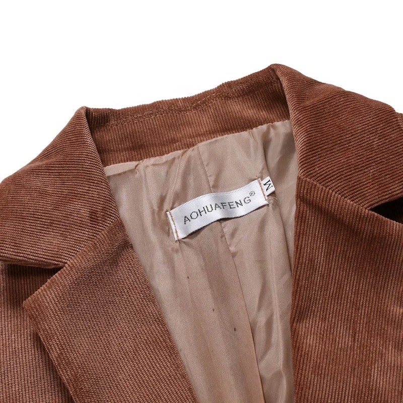 2024 New Mens Suit Black Corduroy Jacket 6XL Business Casual Outfits Red Sport Coat Brown Blazer