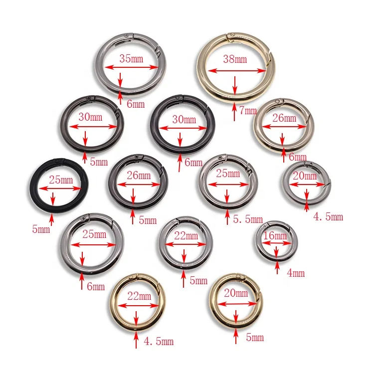 Multi-size Hot Sale Conchos Spring O Ring Snap Hook Leather Accessories for Bag Handles