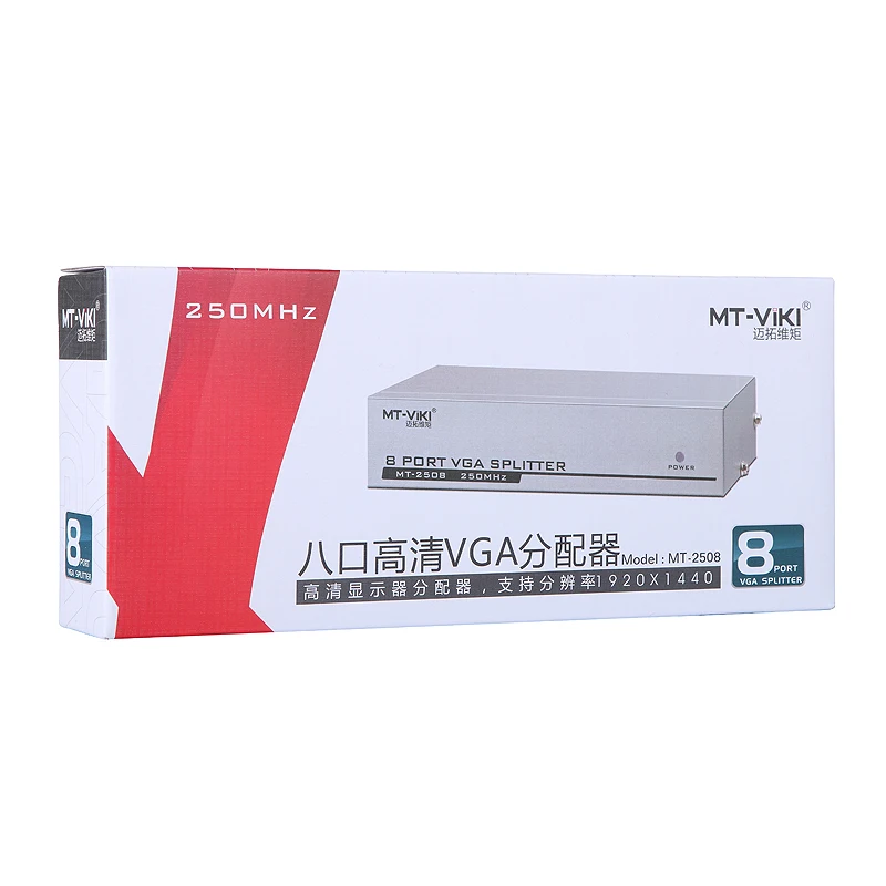 MT-VIKI 1080P 8 port VGA splitter 1 in 8 out