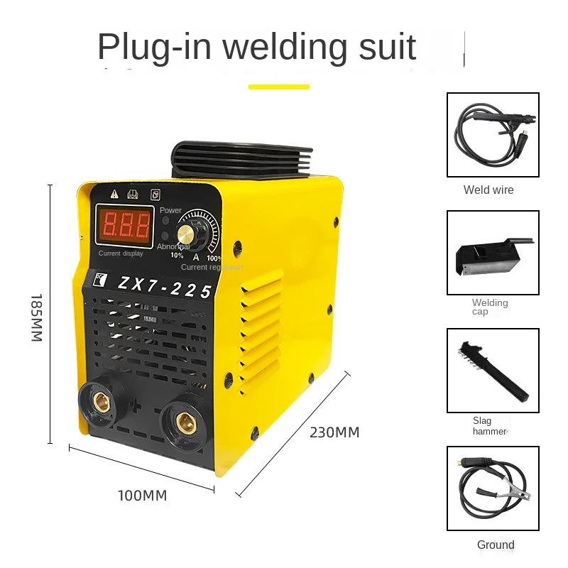 ZX7200/225 Household Mini Portable Inverter DC 220v Tig Welding Machine Stick Welder for Steel Customizable Manual from Copper