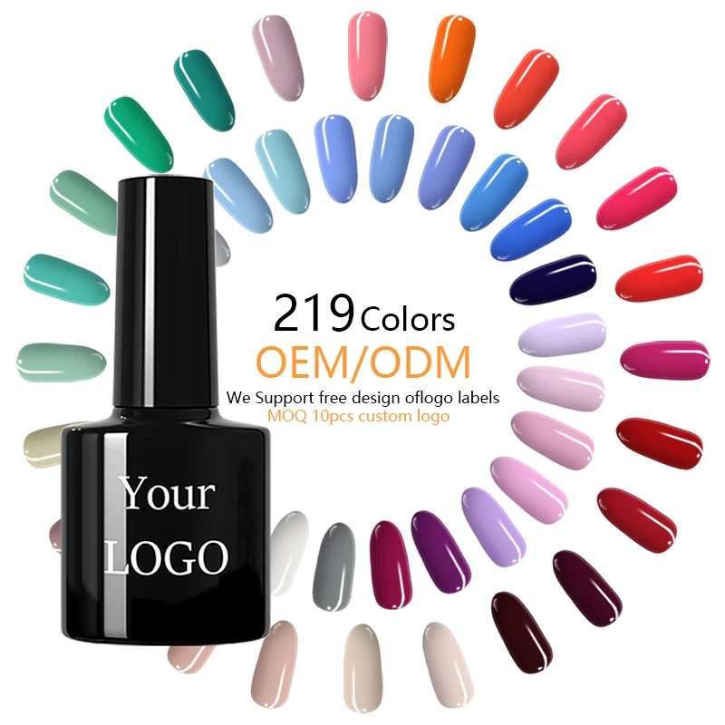Wholesale Custom Logo  219 Colors very good nails long lasting cat eye glitter uv Gel nail Polish gel set
