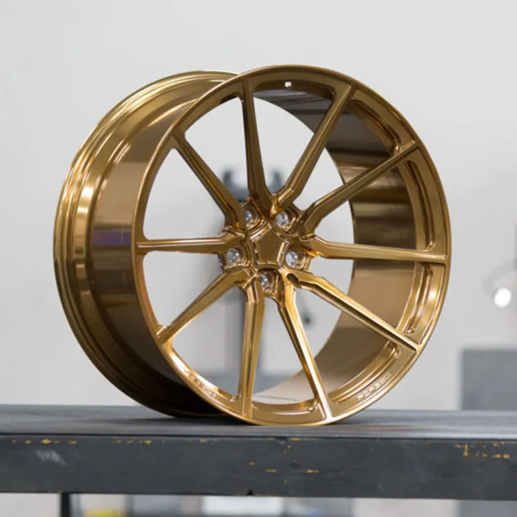 20x9 ET25 20x10.5 ET38 PCD 5x120 CB72.6 Glossy Gold Color Alloy Wheels Rims