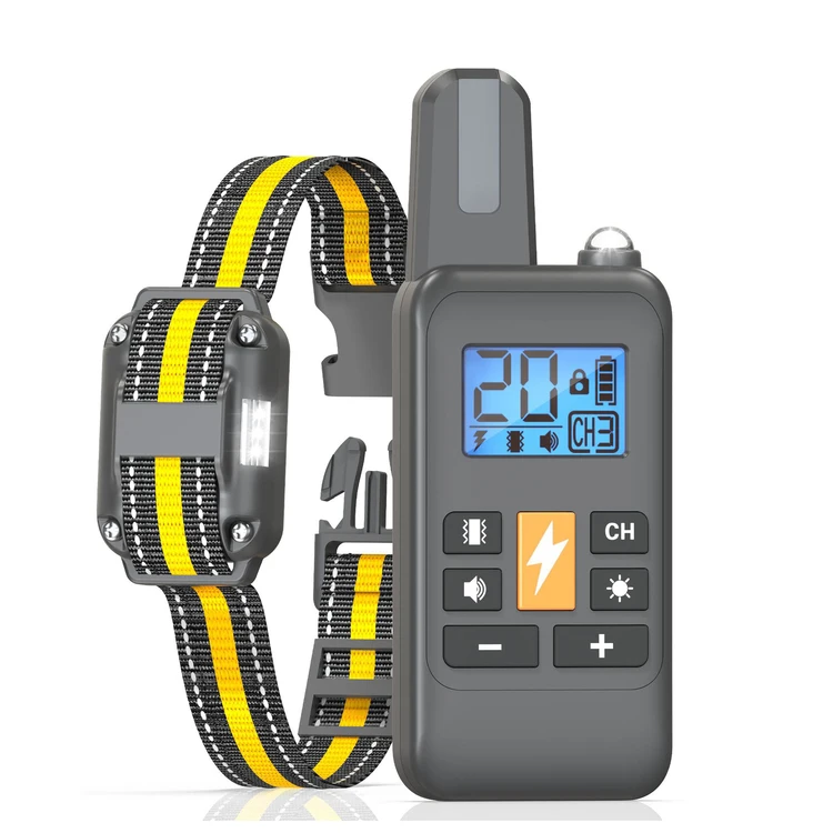 Hot Selling Product E Collar Dog Training 800m Remote Control No False Trigger Design 20 Levels Anti Bark New Dog Bark Collar