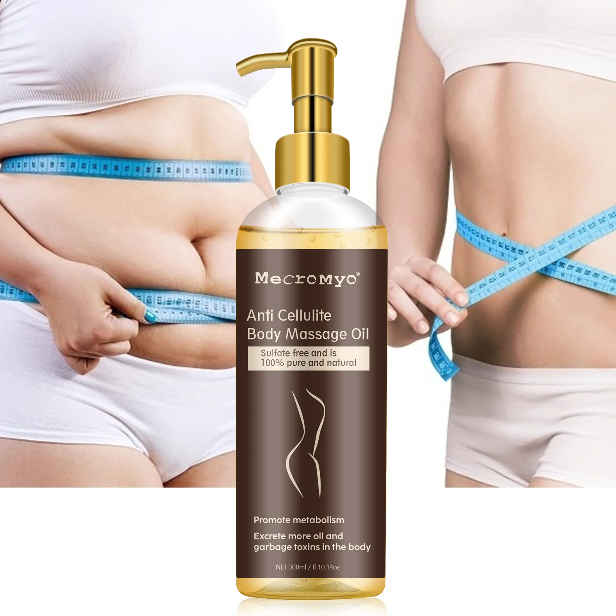 OEM/ODM Stomach Body Slimming Weight Loss Massage Body Oil Vegan Shimmering Slimming Body Oil