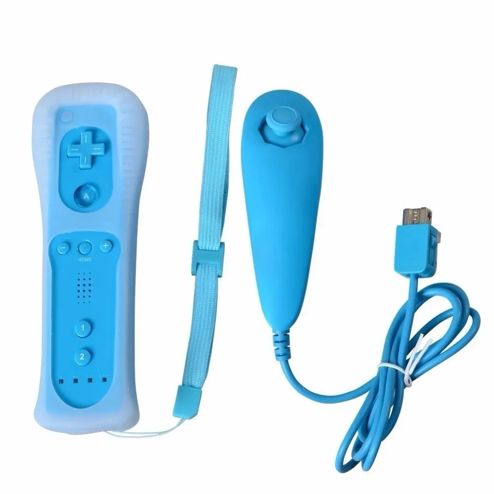 2 in 1 Built in Motion Plus Wireless Gamepad For Wii Remote Nunchuck Controller For Wii Joystick