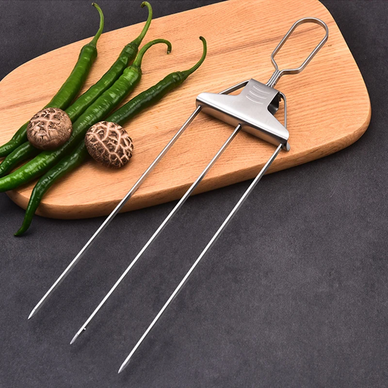 13 14 17 inch BBQ Accessory Roasting Sticks Grill Long BBQ Meat Vegetable Skewers with Slider