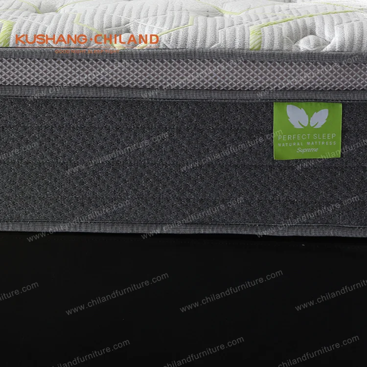 Luxury Euro Top Natural Latex Sleep Well Bed Matress Custom Full Size Pocket Coil Spring Gel Memory Foam Hybrid Mattress