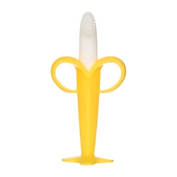 Wholesale Baby Silicone Banana toothbrush silicone baby teether grinding stick mordedor bebe