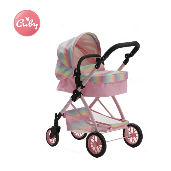new style multi-functional colorful pretend play toys baby doll stroller