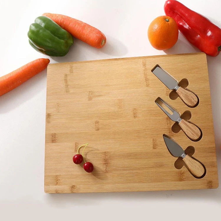 
Bamboo Cutting Board Durable Tough Healthy Cheese Boards Breakfast Gourmet Fruit Plate 