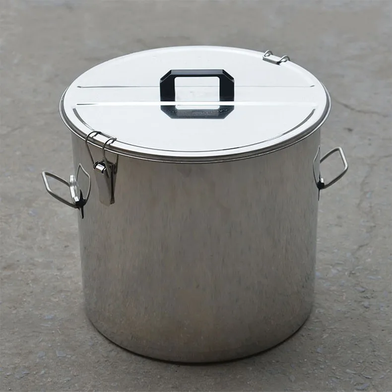 Food grade 30L stainless steel honey bucket honey stainless steel barrel double-layer filter screen honey shaker