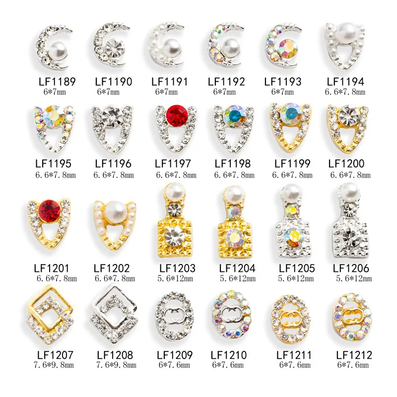New Design Shine 3D Metal Nail Art Decoration Pearl Rhinestone for DIY Beauty Nail