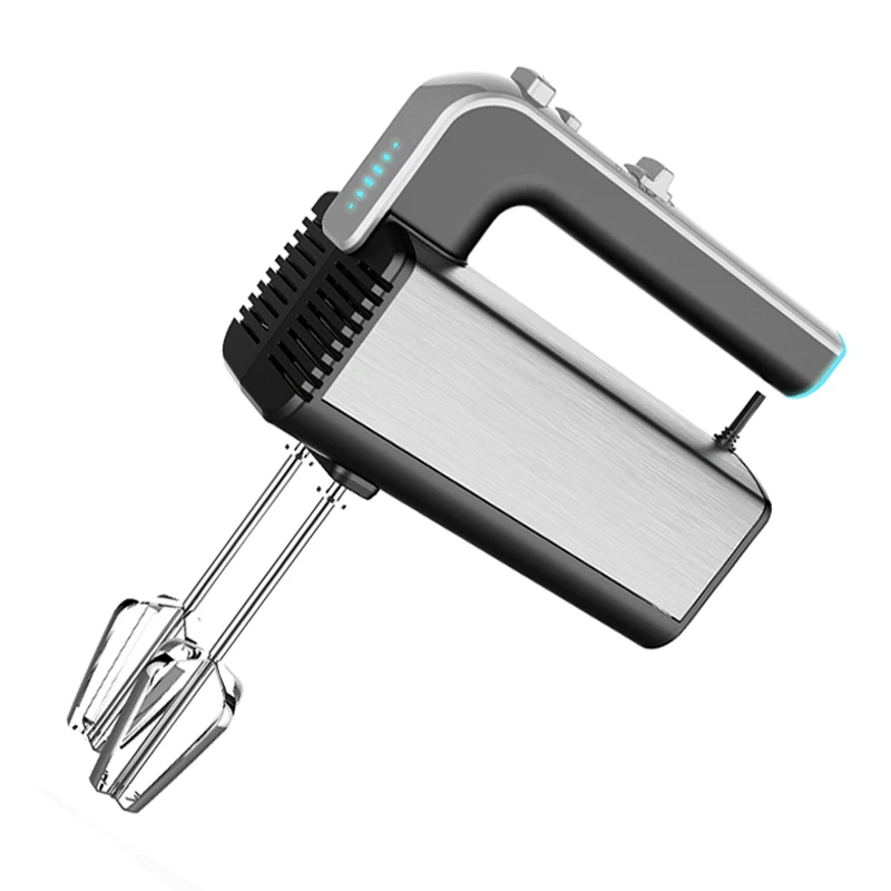 French Kitchen Black Metal Stainless Small Baking Manual Mini Electronic Flour Egg Beater Whisk