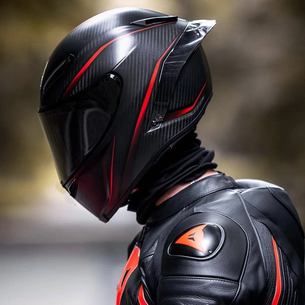 
Racing Full Face Motorcycle Helmet Motocross Carbon Paint Finish Kak Caso De Moo Motocicsta Dot Approved 