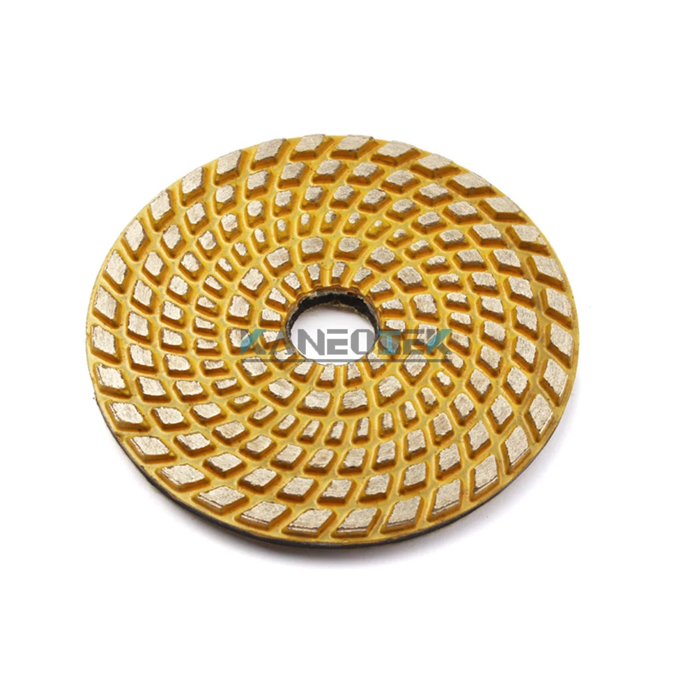 KANEOTE 3/4/5 Inch 16# Grit Full Metal Bond Diamond Stone Polishing Pads For Hard Marble Granite,Concrete Terrazzo Grinding