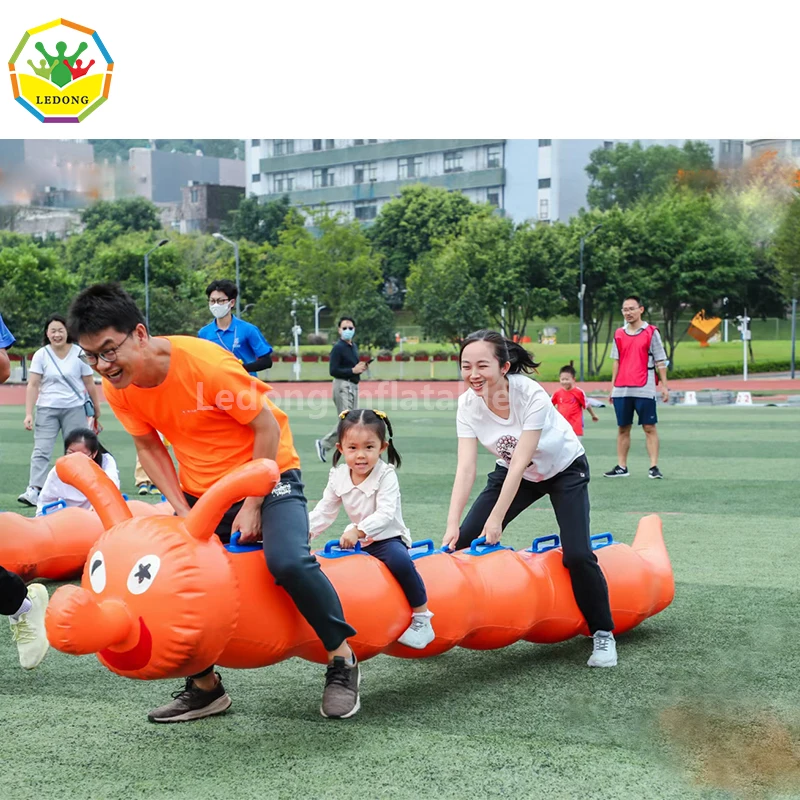 team building equipment inflatable bouncy bug racing inflatable sausage jumping game