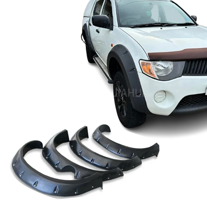 Черное крыло раздвижные болты стильные колесные арки для MITSUBISHI L200 TRITON 2006 2007 2008 2009 2010 двойные кабины 4WD аксессуары