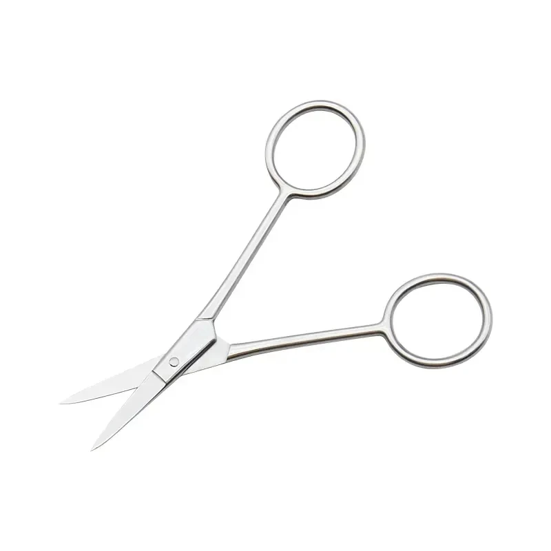 OEM Beauty care Right Handed Cuticle Scissors Silver Color Stainless Steel Sharp Blade Eyebrow Scissors