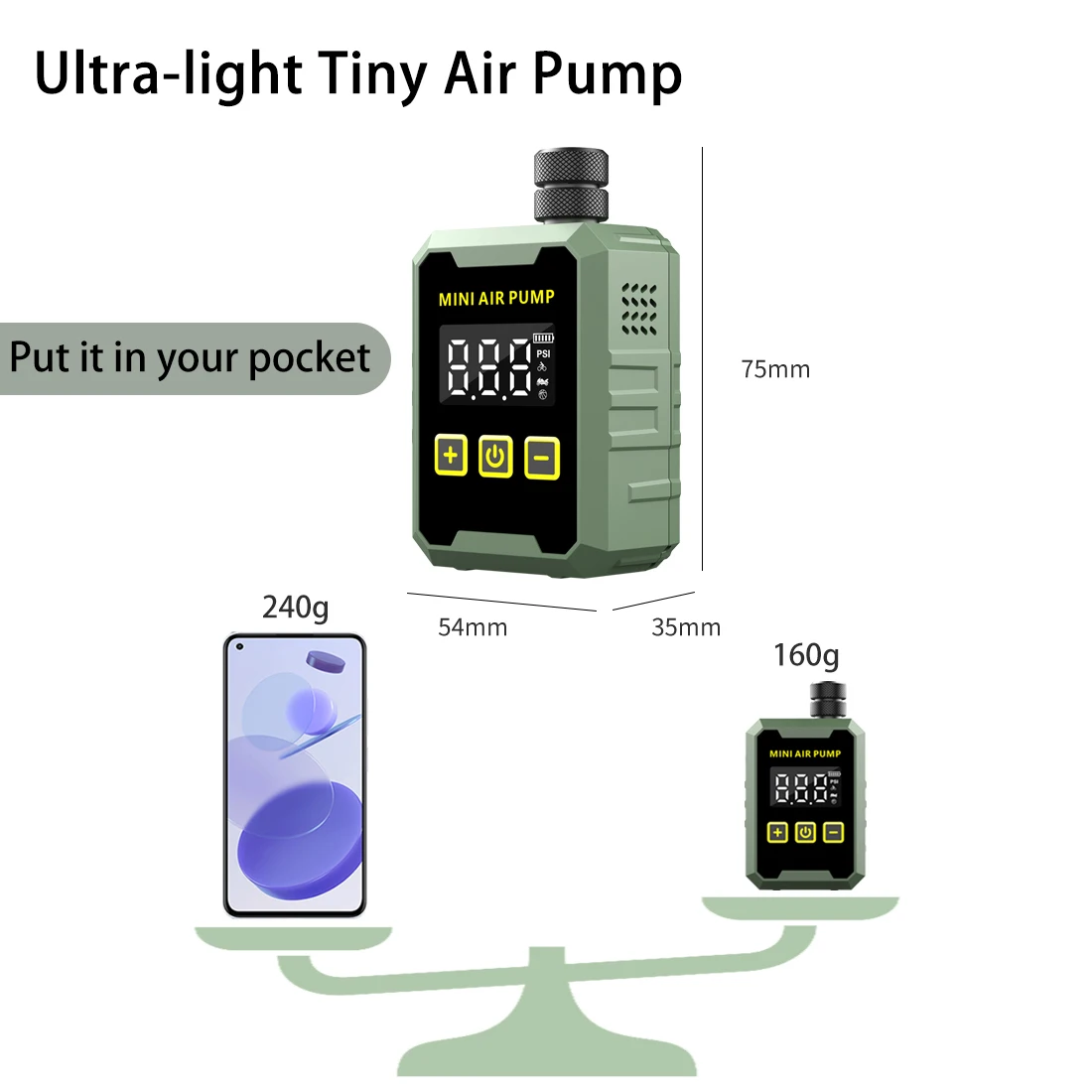 Wholesale Mini Portable Electric Bike Tyre Pump Rechargeable Smart Automatic Bicycle Tire Inflator Wireless Bicycle air Pump