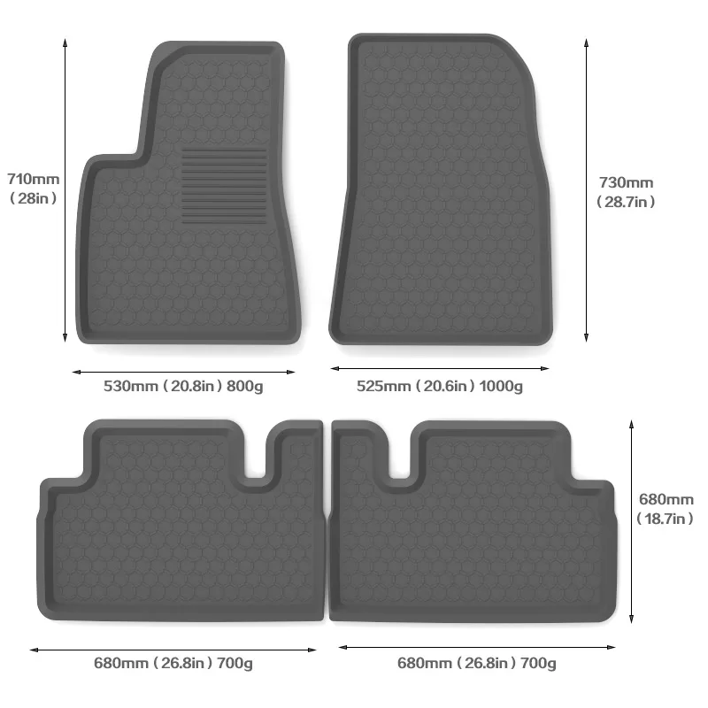 TPE car mat Model Y/3 Trunk Mats Accessories Double deck car floor MATS