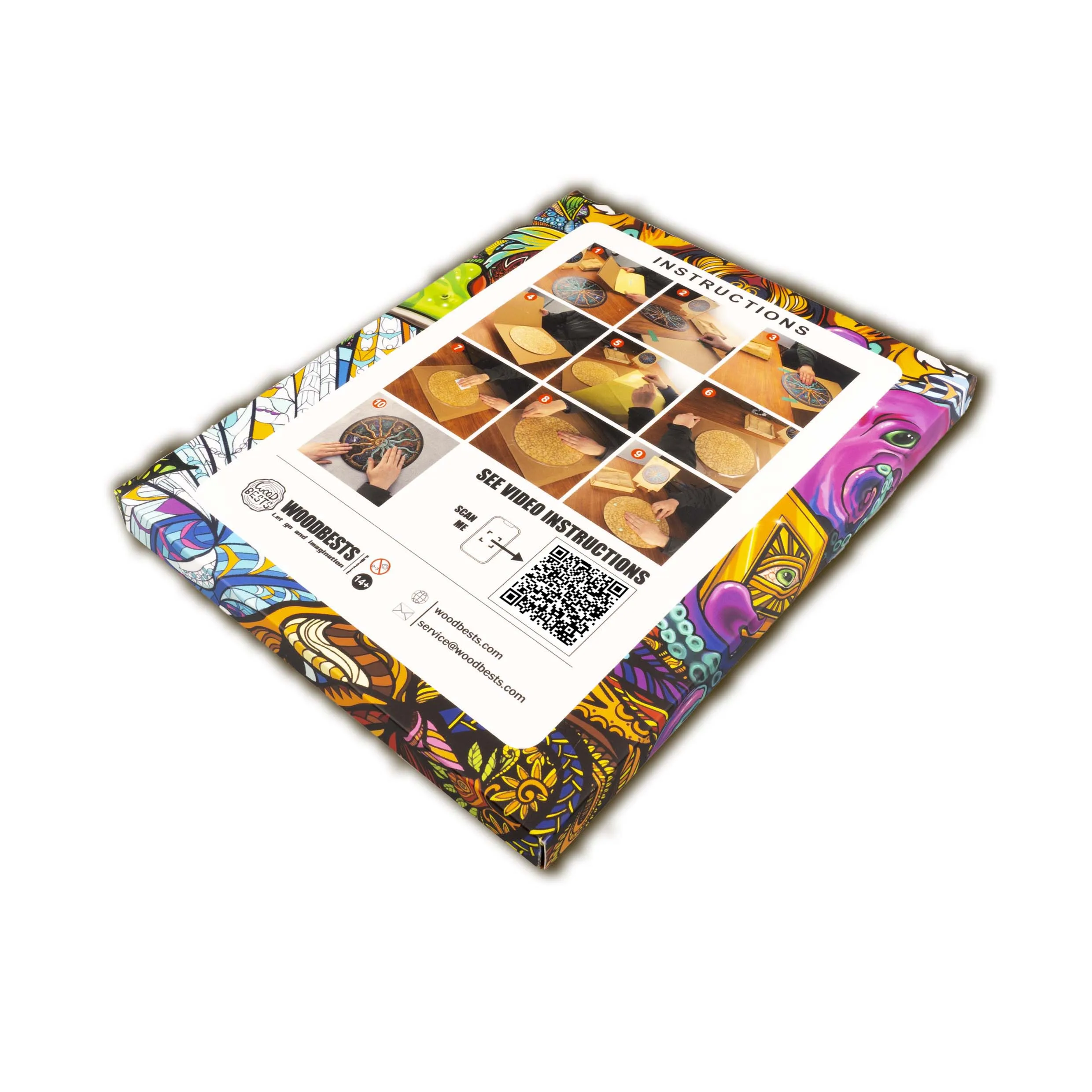 Wooden MOUNTING PUZZLES install SET puzzle sticker