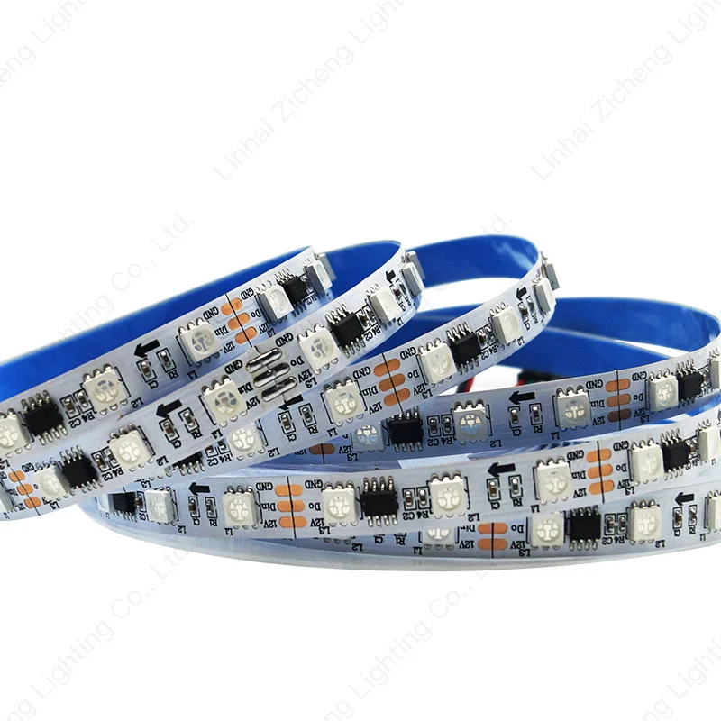 WS2812B Светодиодная лента RGB DC5V 60LED/M 144 пиксель Bluetooth украшение дома светодиодное ожерелье Китай светодиодные фонари цена 90 медь IP65 50000