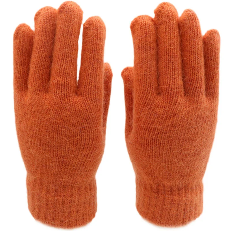 Manufacturers Directly Custom Casual Unisex Soft Wool Ribbed Knit Warm Winter Sports Gloves For Outdoors