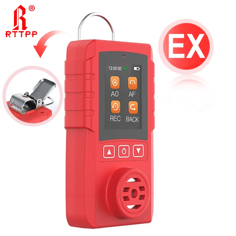 RTTPP DR650 Portable Combustible Gas Detector Sensitive Diffusion LPG / LEL / Natural / Methane Gas Leak Meter with LCD Screen