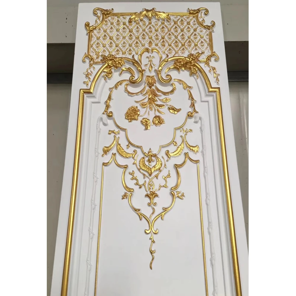 white primed Decorative wall plank panels paneling for indoor villa