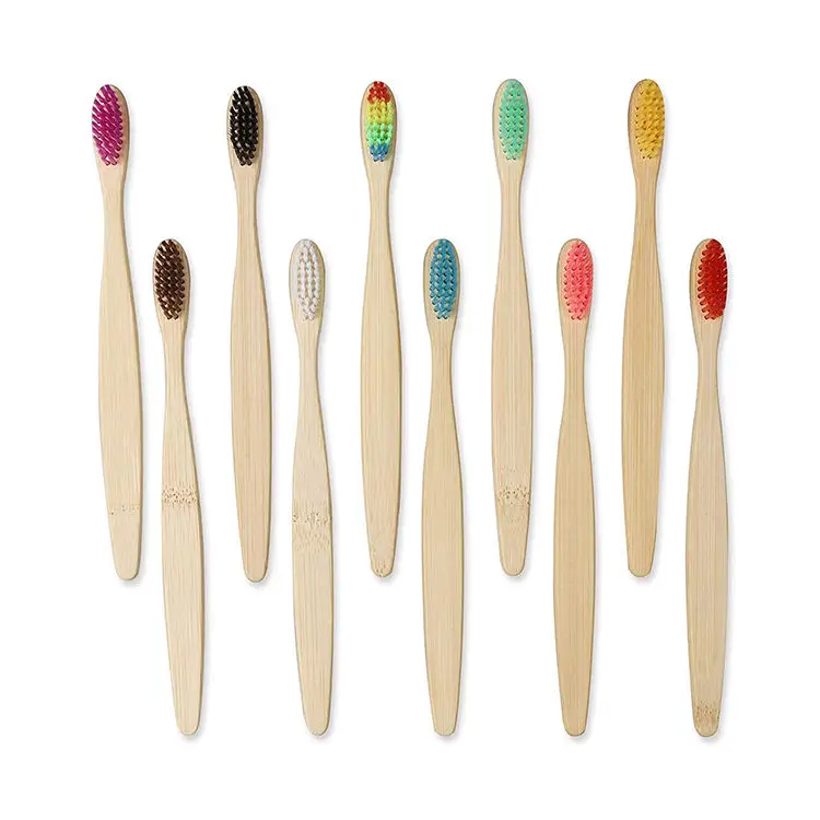 Free Sample 100% biodegradable eco friendly cepillo de bambu natural organic adult brosse a dent bamboo toothbrush