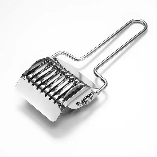 Best Good sale Cooking Tools Stainless Steel Noodle Lattice Roller Dough Cutter Pasta Spaghetti Maker Noodle Cutter