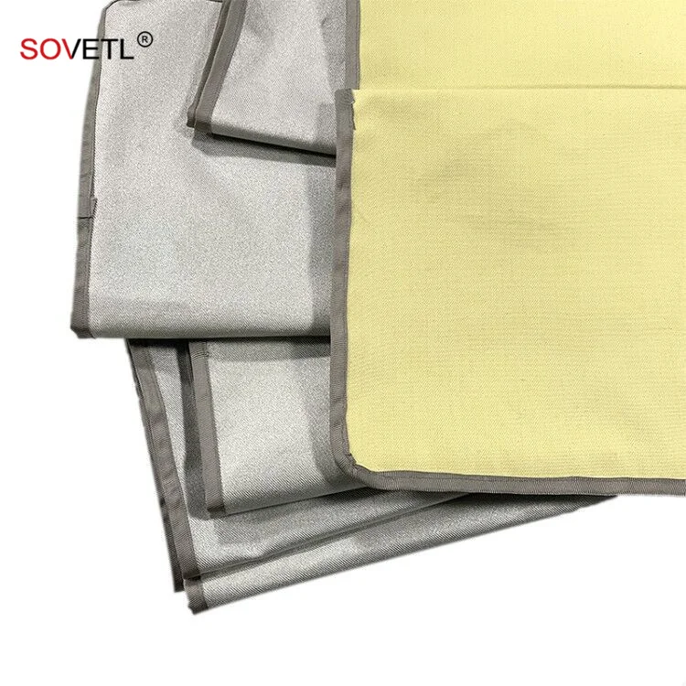 Supply High Temperature Fire Resistant Fabric Heat Insulation Compound Aramid Silver Coated Fabric