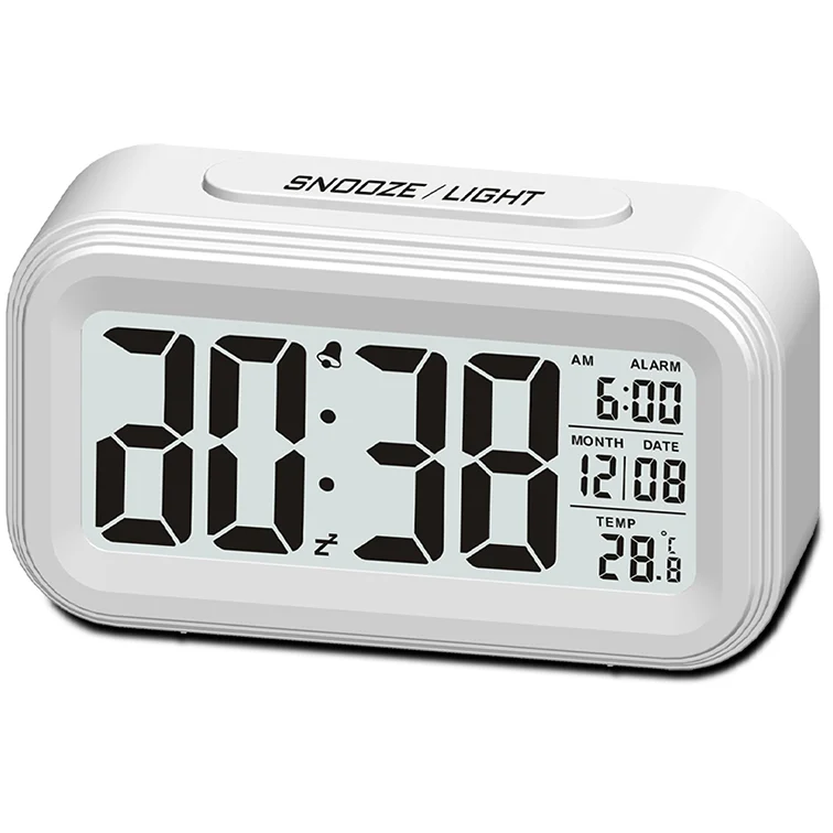 Large Digital led alarm clock wall clock smart alarm clock with screen and backlight  1019S