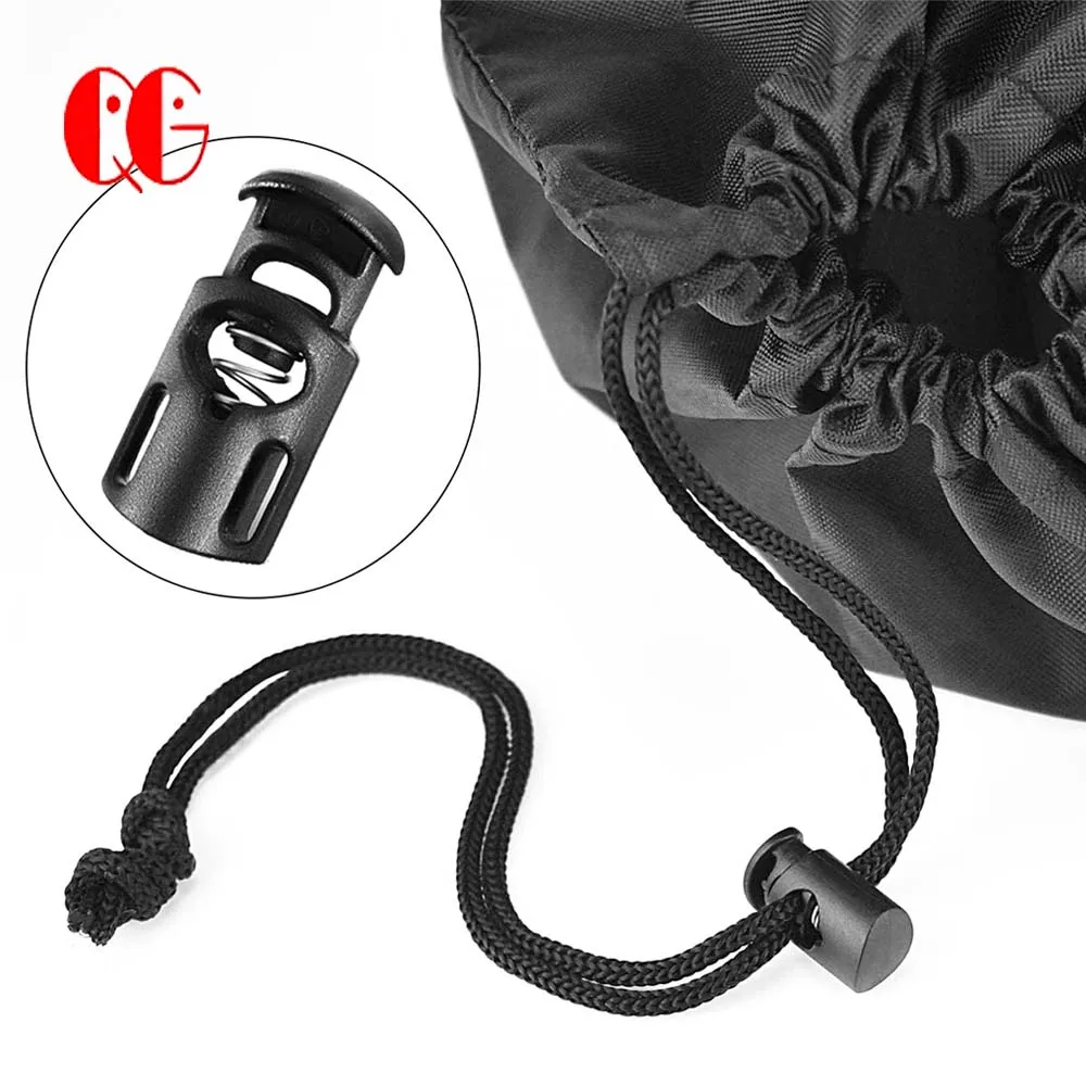 Cord Locks Elastic Adjuster Cord Toggles Drawstring Buckle Clasp Spring Drawstrings Elastic Cord Adjuster Non-Slip Stopper