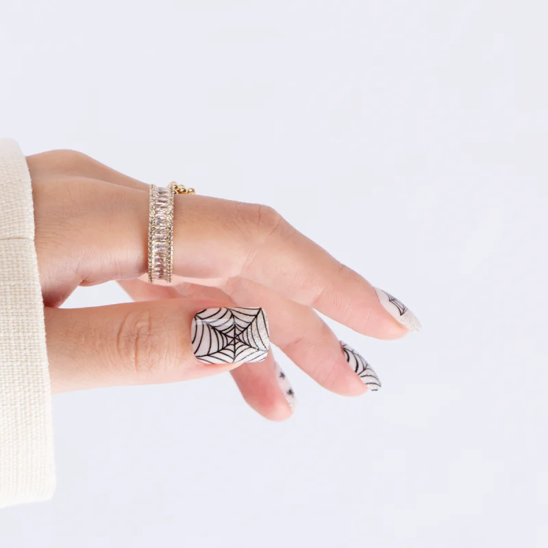 Kitty Nail Charms Unas A Presion Cortas Luxury French Manicure Press On Nails