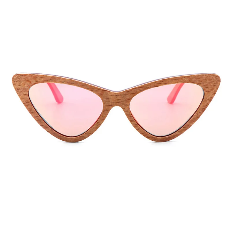 Luxury Designer Classic Eyewear Natural Bamboo Wooden Sun Glasses UV400 Polarized Men Women Cat Eye Wood Sunglasses