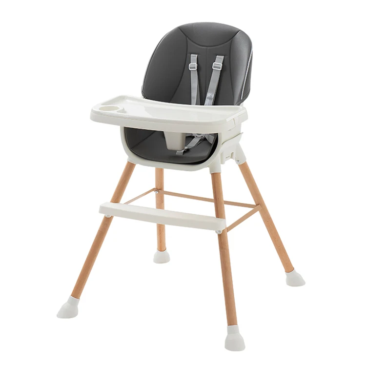 adjustable kids wooden baby high chair baby dining feeding chair